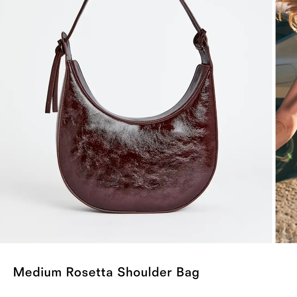 NWT Reformation Medium Rosetta Bag In Raisin